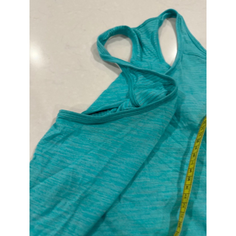 Lululemon Teal Space Dye Twisted Back Racerback Tank Top Womens Size 6/8 - Picture 6 of 7